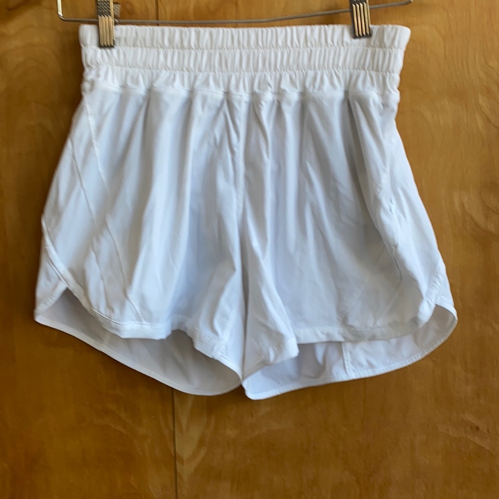 Lululemon women’s running shorts color white